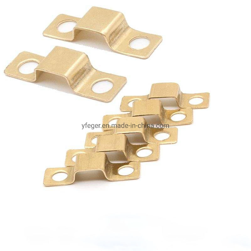 U-Type Copper Wire Cable Clips Brass Terminal Red Copper Stamping Parts