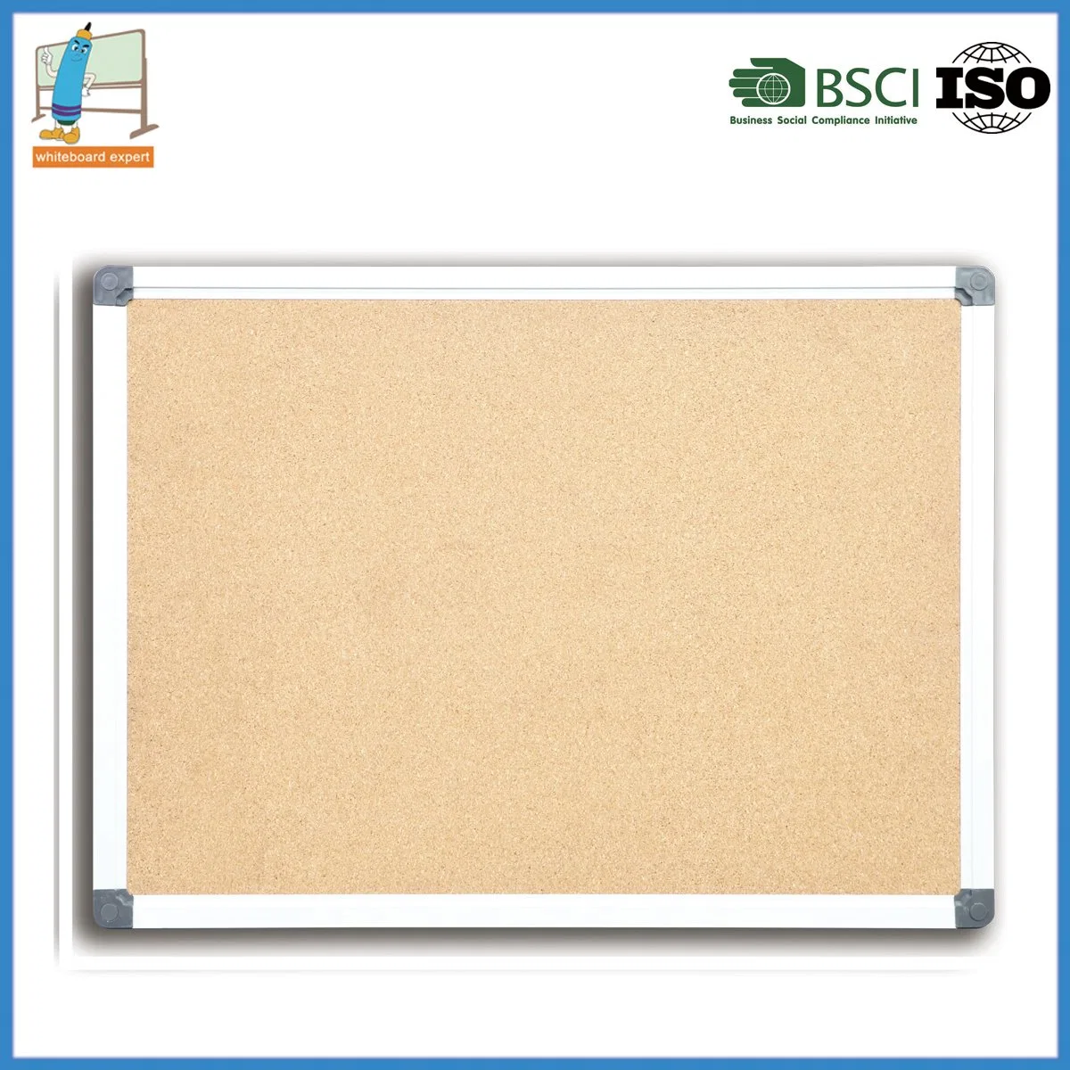 Cork Board Concealed Mounting Corners for Classroom