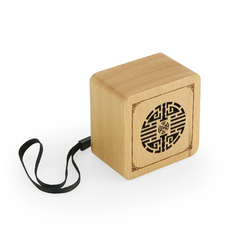 Fabrik Im Freien Professional Audio Portable Kleine Bluetooth-Lautsprecher Werbegeschenk Retro Bamboo Wood 3W Subwoofer Verstärker Wireless Mini Lautsprecher Box