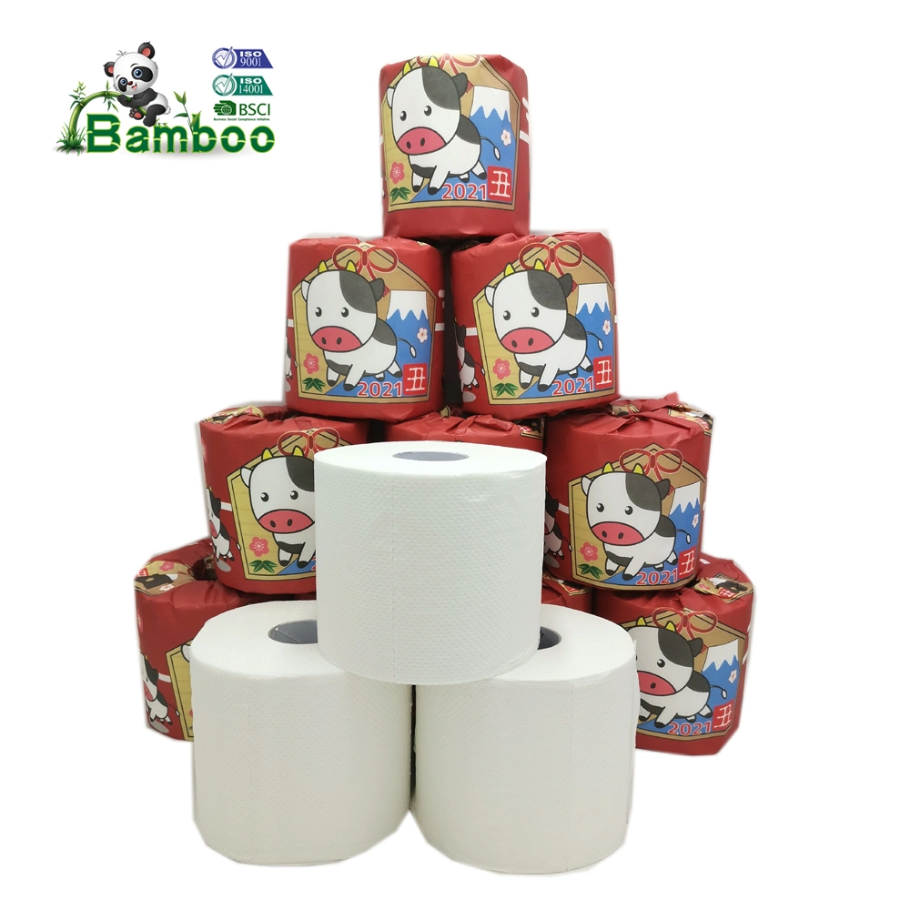 Household 2ply 3ply 4 Ply Bath Tissue Roll Bamboo Toilet Paper Roll