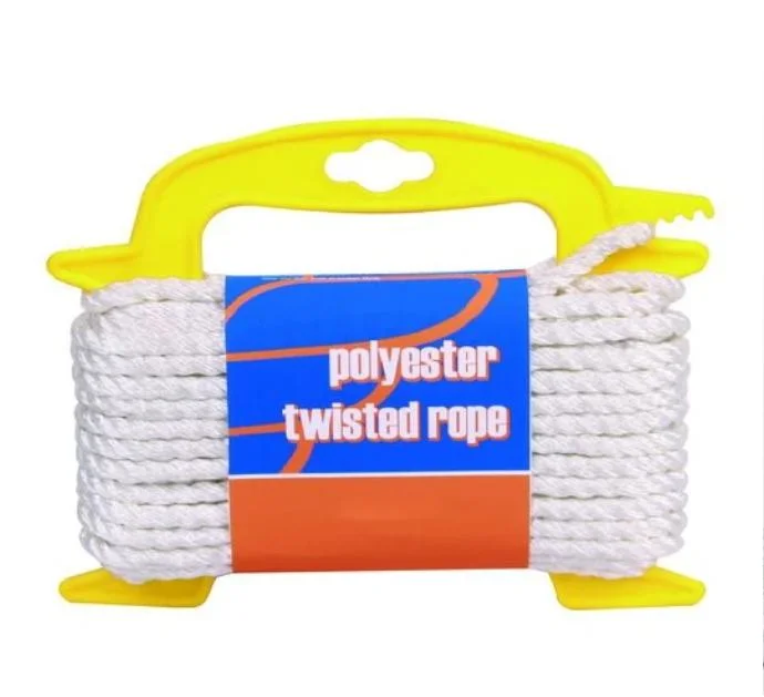 Factory Supply 30mm 3 Strands Twisted Marine Mooring Polyester Rope Made in China