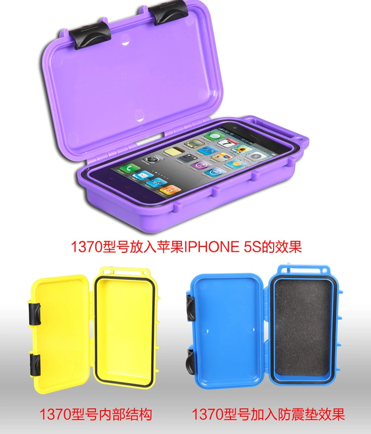 Water Diving Waterproof Box Customized Hard Carrying Box Plastic Storage Box for Phone, Cell Phone, Gopro, Camera