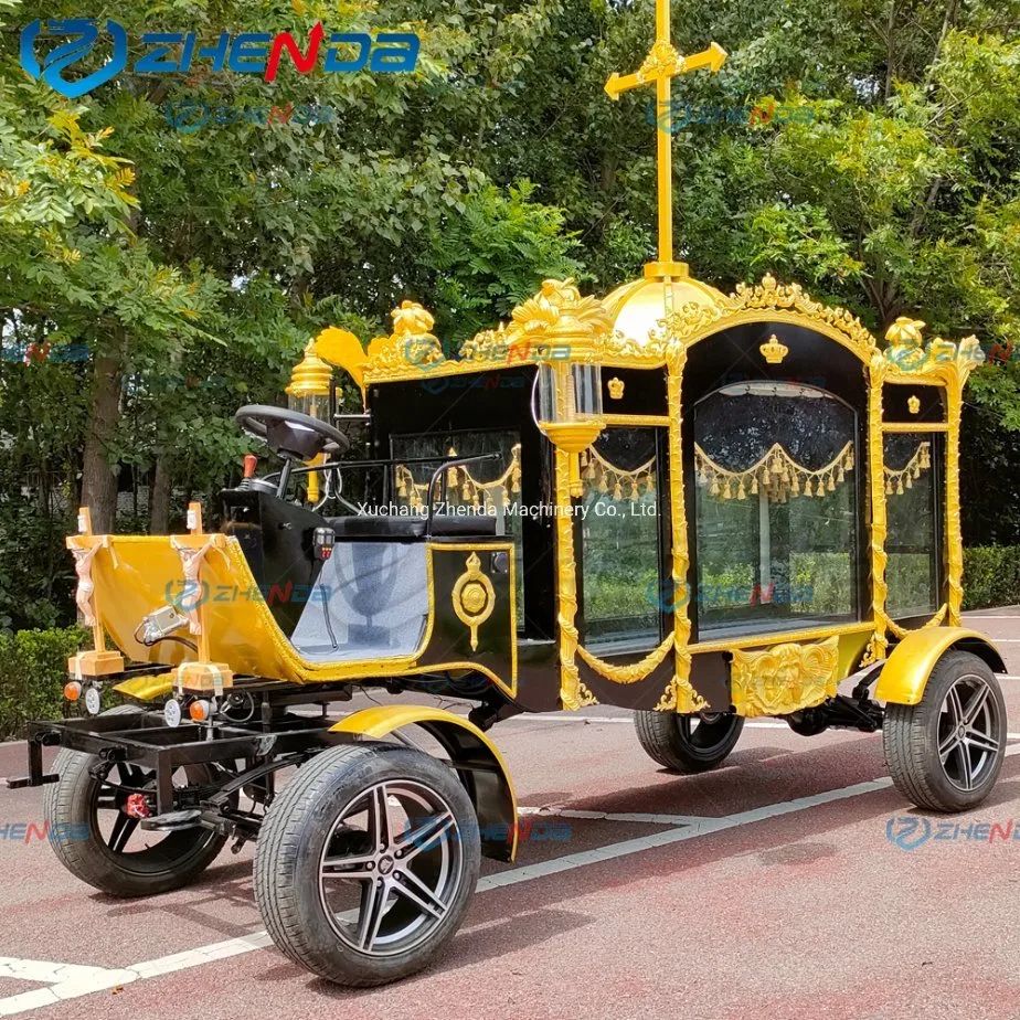 Modern Horse Drawn Carriage High quality/High cost performance  Casket Chariot Horse Hearse Funeral Electric Hearse