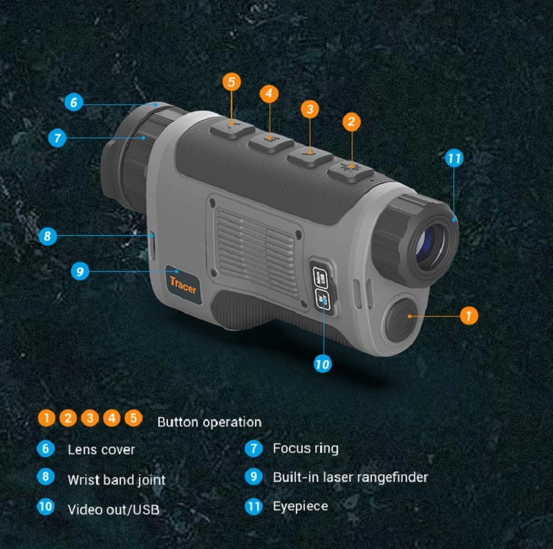 Multifunción Wholesale/Suppliers imágenes térmicas de infrarrojos del Telescopio Monocular para ir de caza