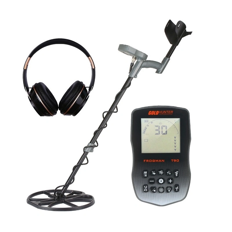 Gold Hunter Frogman T90 Metal Detector Pinpointer Waterproof Underground Metal Detector Gold Detector with Wireless Headphones