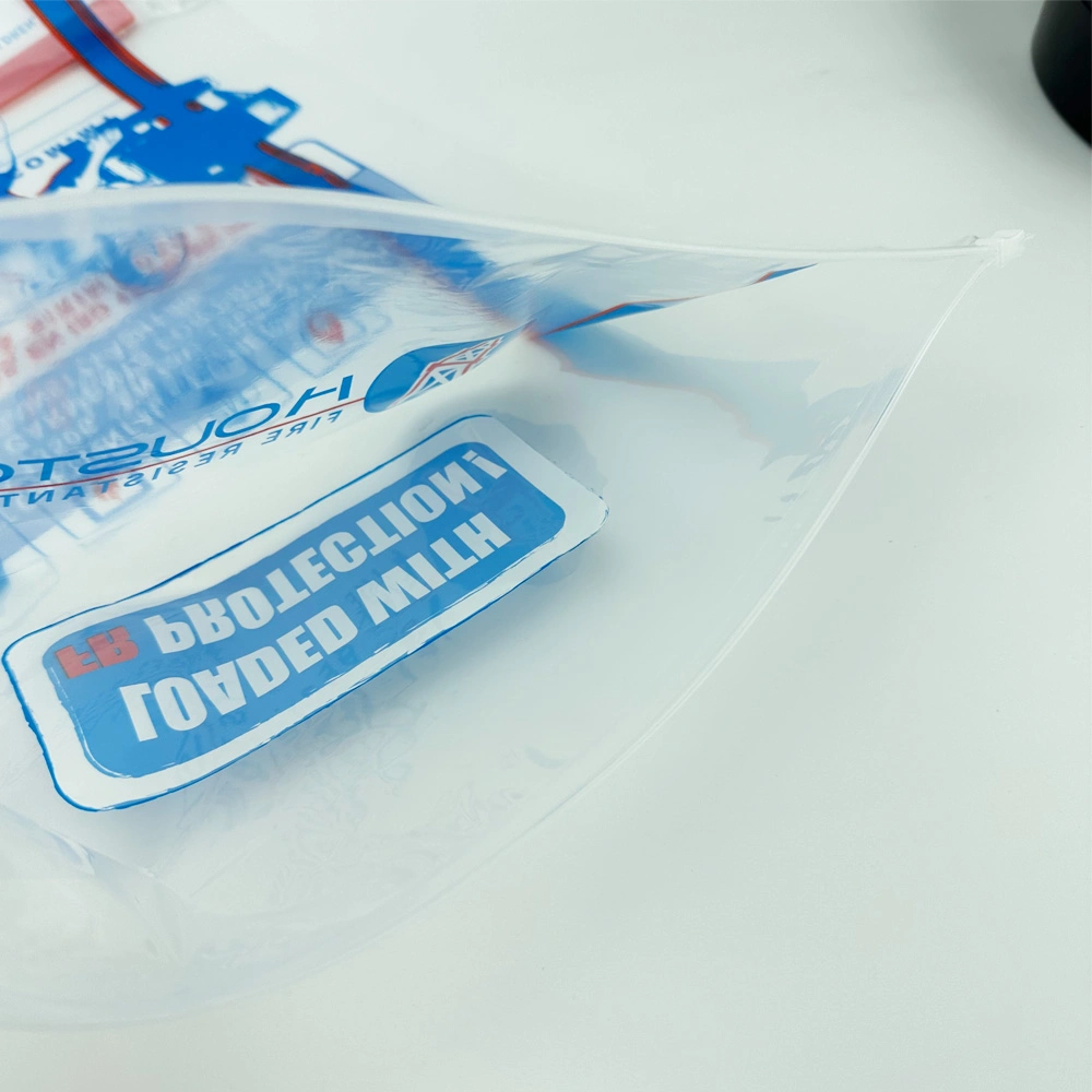 Logo Printing Clear Forsted Plastic Ziplock Poly Packaging Bag for Clothes