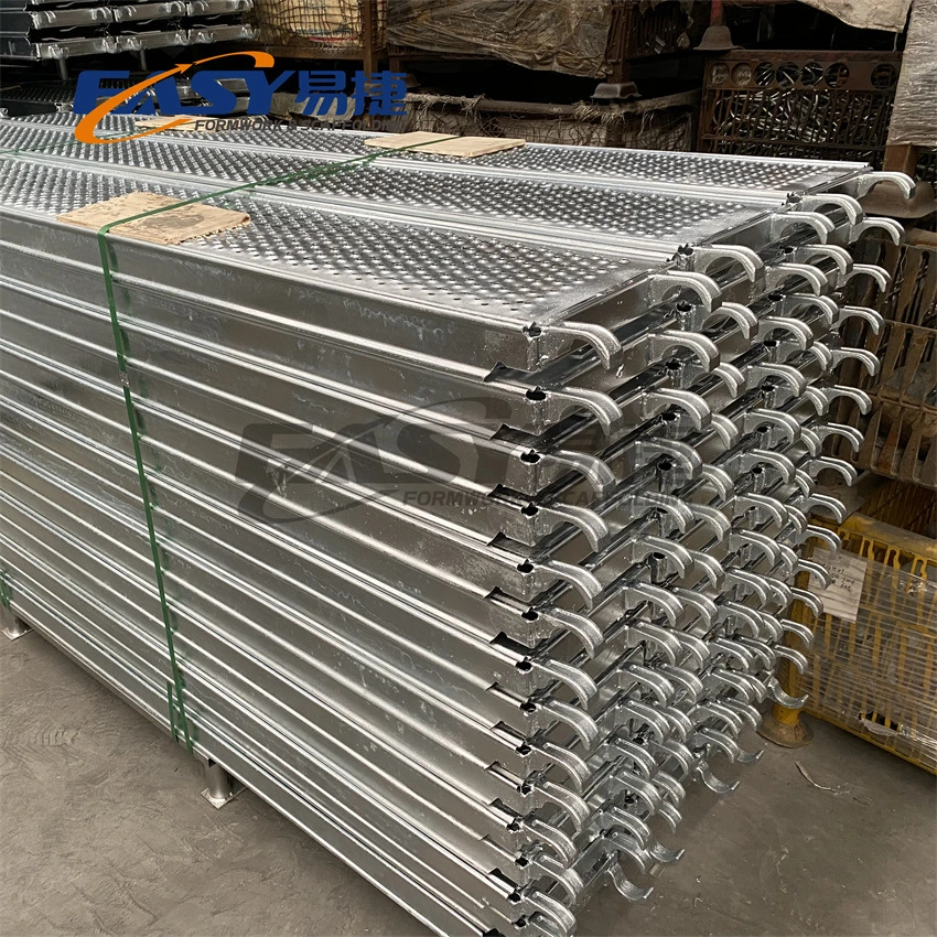 Andamio fácil 230/320mm Osha BS1139 En Eurpo American Australia Tipo Galvanizado Andamio Metal/Aluminio Tablero de paso de acero para construcción.