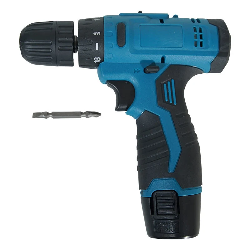 Double Speed Blue Electric Mini Drill Power Tools Cordless Impact Drill Set
