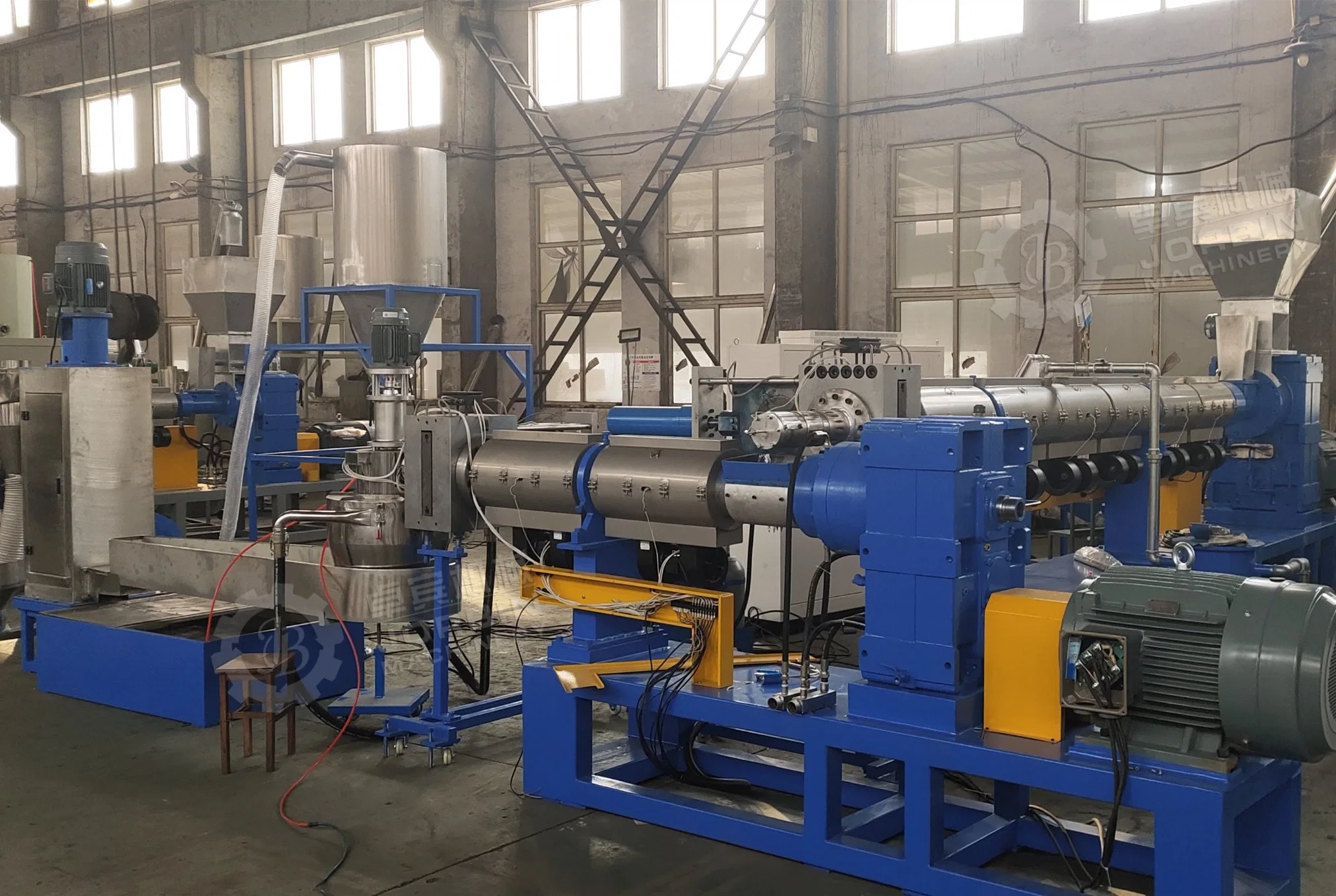 Double Stage Extrusion Plastic Recycling Granulating Machine for PP, PE and PVC