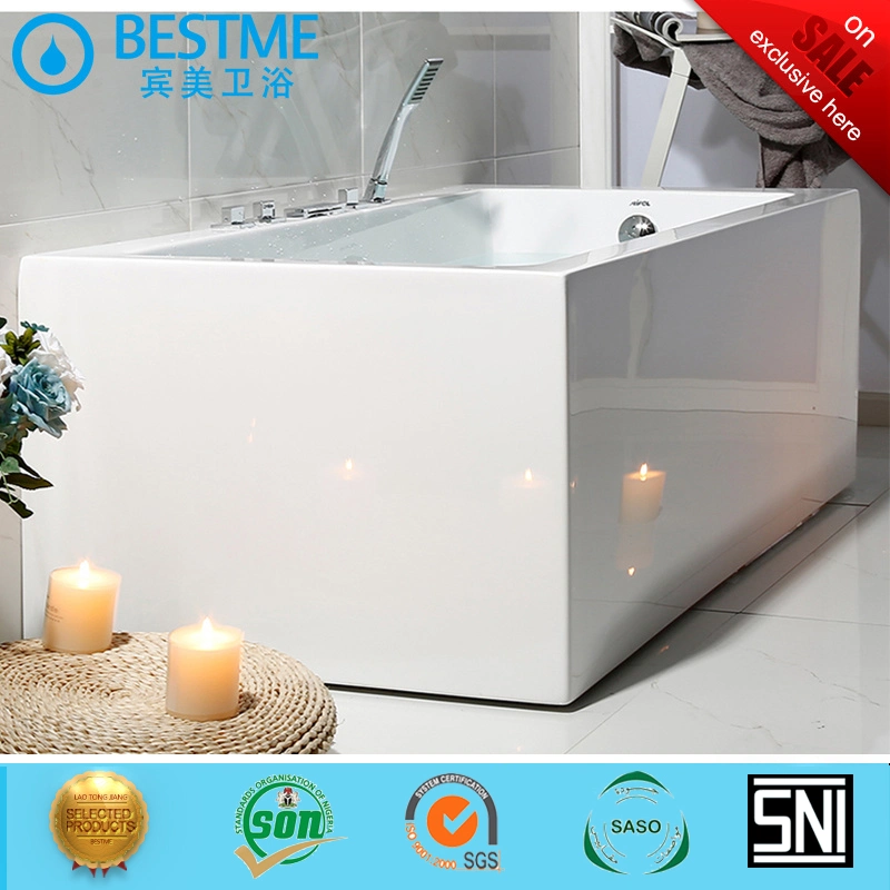 Badezimmer Herstellung quadratische Dusche mit Glasscheibe Badewanne (by-Y2581)