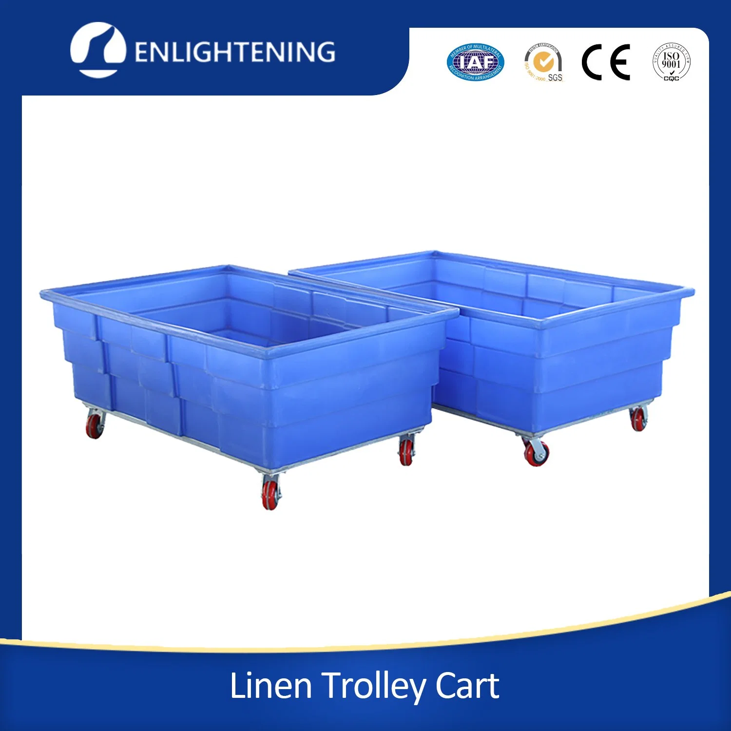 China High quality/High cost performance  Hotel Laundry Linen Trolley Plastic Bulk Cage Trolley Laundry Truck