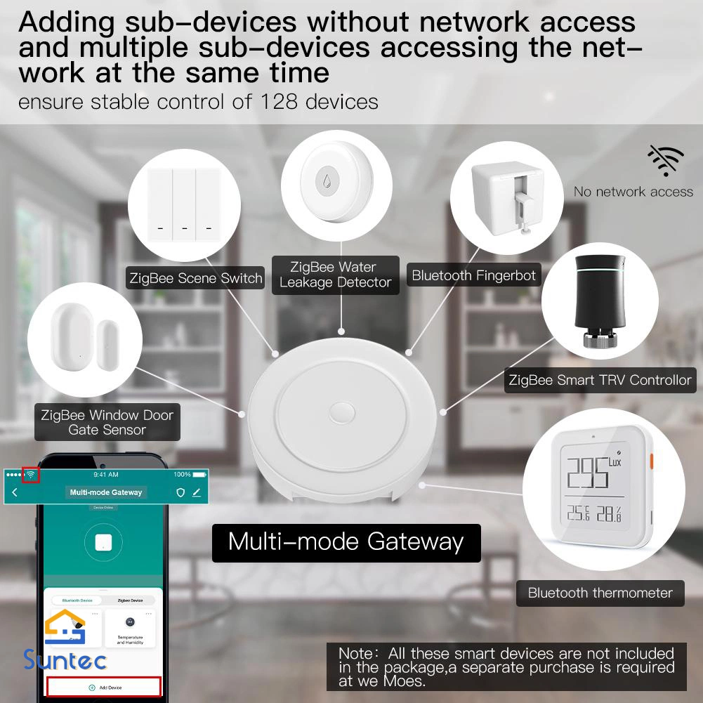 Интеллектуальный WiFi Zigbee Tuya Bluetooth Multi-Mode Smart Home Gateway