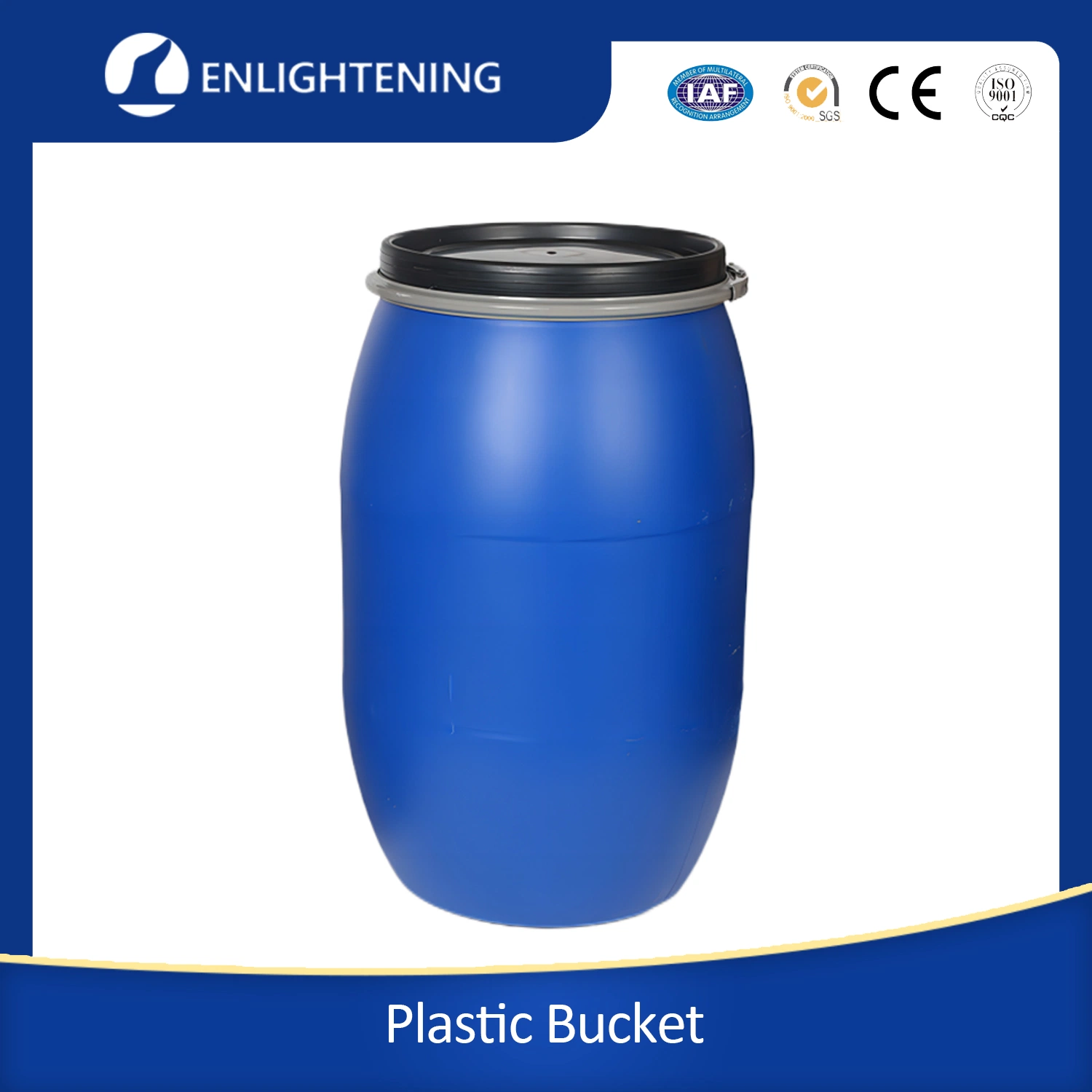 China Wholesale/Supplier Durable HDPE Blue Poly 55 Gallon Gal Plastic Drumfactory for Water/Chemical/Food Grade Ingredient Storage