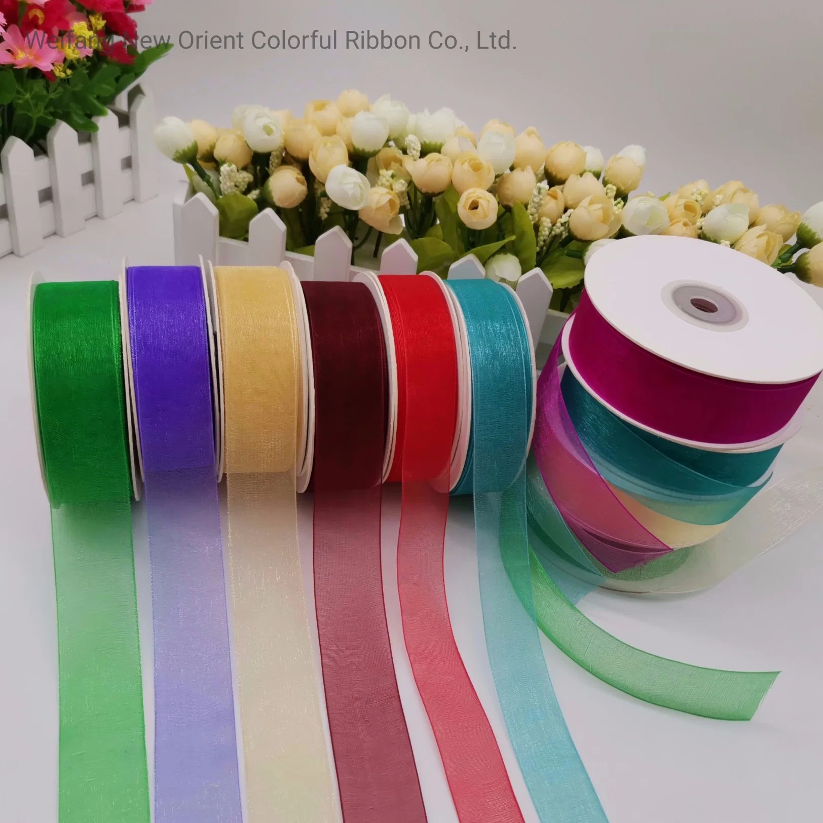 Colorful 1/8"~4" Nylon Sheer/Organza Ribbon for Gift Packing