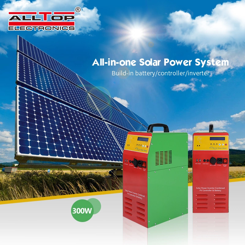 Alltop sistema Solar Híbrido 300W 500W 1KW 3 fase Solar &amp; Wind Power Grid OFF Inverter on Grid Solar Inverter