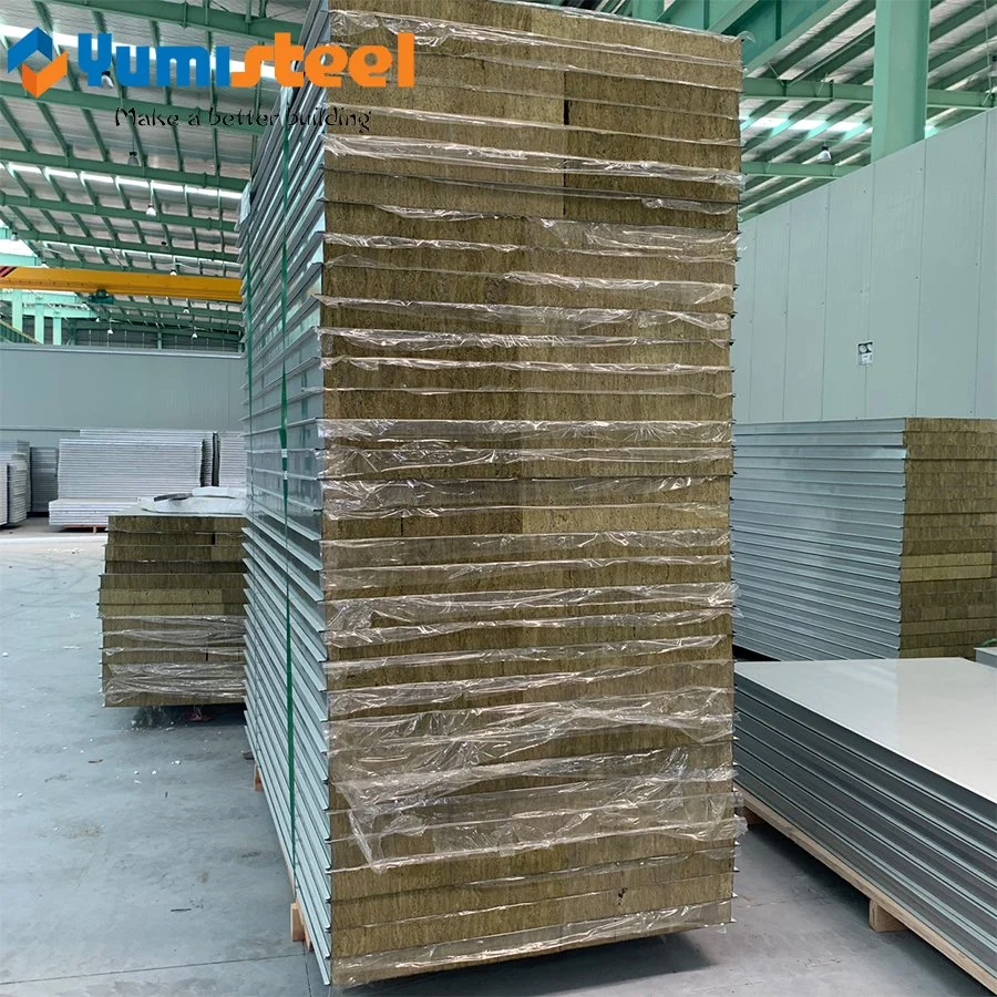 200mm Sound Absorption Rockwool Sandwich Composite Panel for Wall/Roof