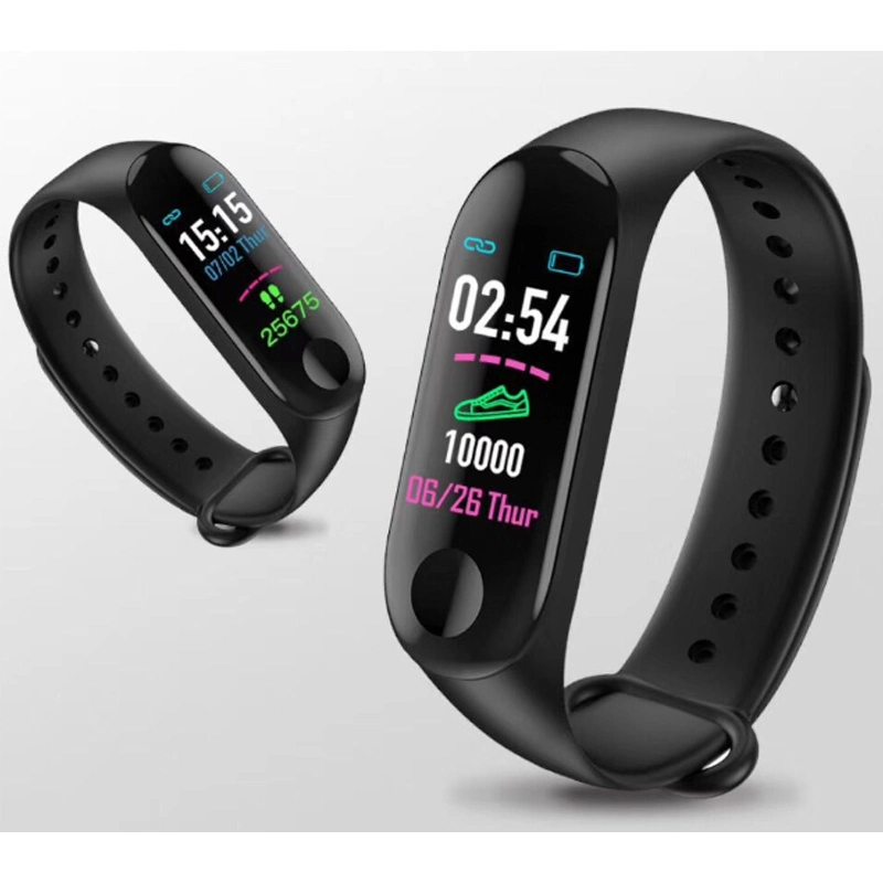 Banda M3 3 Smart Pulseira Bracelete Rastreador Fitness Smartwatch Bt à prova de mensagem LED do monitor de ritmo cardíaco bracelete inteligente