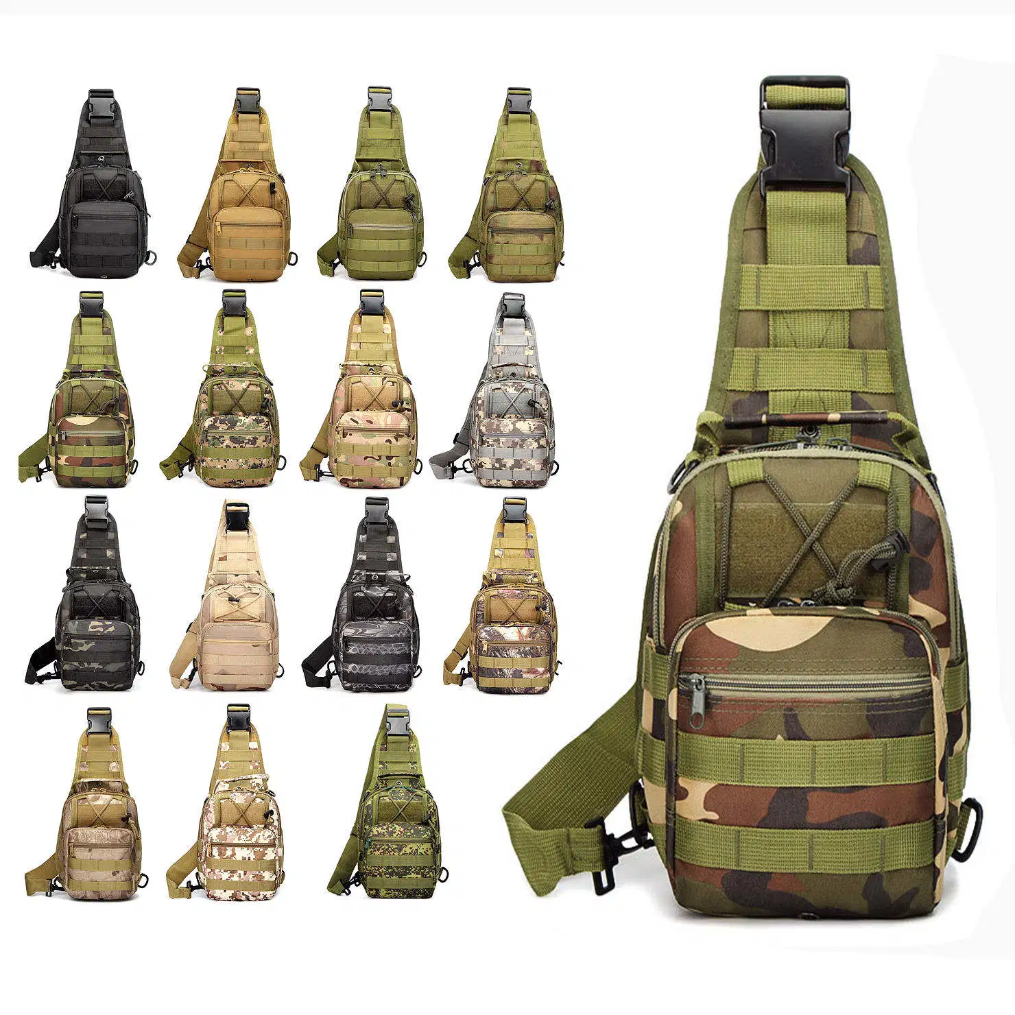 High Volume Oxford Backpack Pouch Men Satchel Shoulder Tactical Sling Pouches Bags