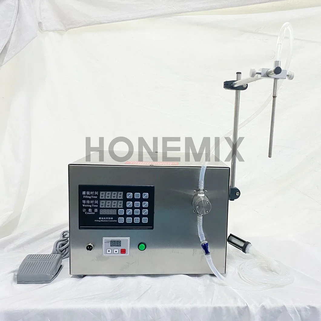 hone Manual Liquid Filler Semi Auto Liquid Liquid Liquid Liquid Li مخرج هواء تدليك الزيت أعلى المنسوب/شاشة رقمية/ماكينة تعبئة المضخة المغناطيسية