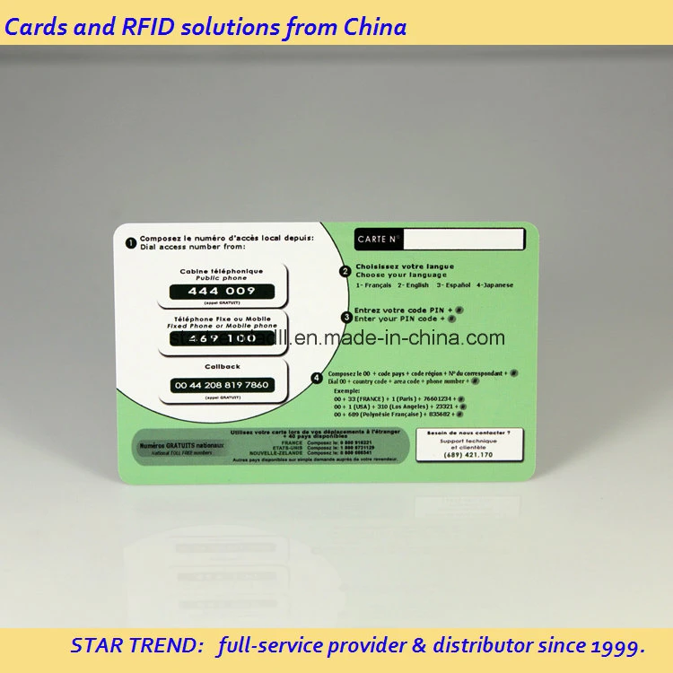 Tarjetas en PVC Tarjetas de plástico de la tarjeta de chip de la tarjeta Smart Card