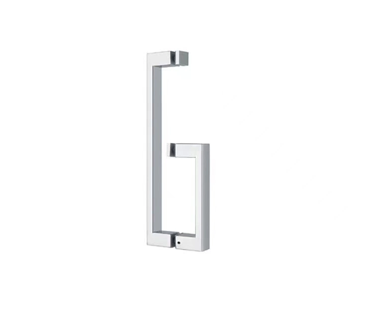 China Glass Door Fitting Wholesale/Supplier Color Black Gold Stainless Steel Shower Double Side Sliding Glass Door Handle