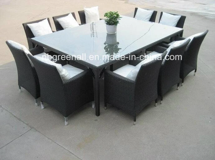 Patio con jardín exterior Rattan mesa y silla de comedor juego de muebles