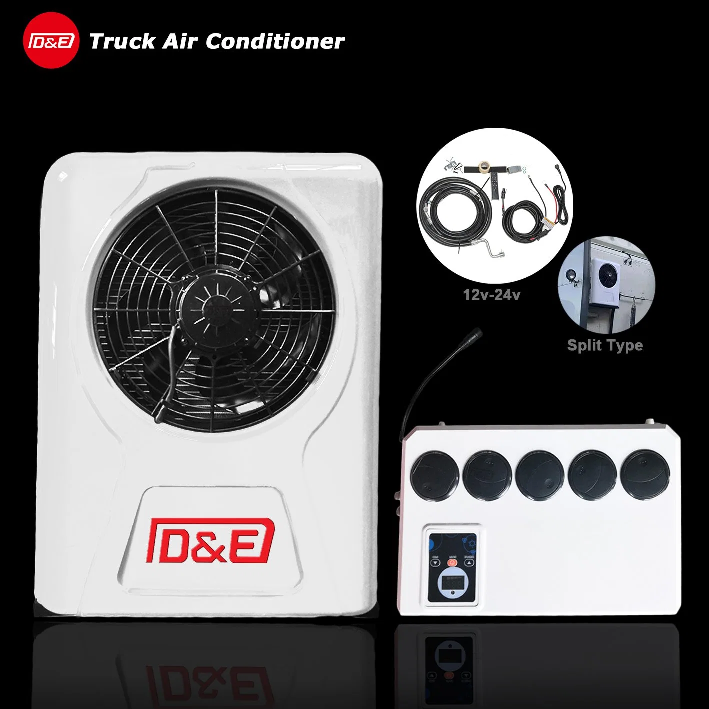 Truck Car Mini Air Cooler Fan 12V Air Conditioner for 3800 10000 BTU