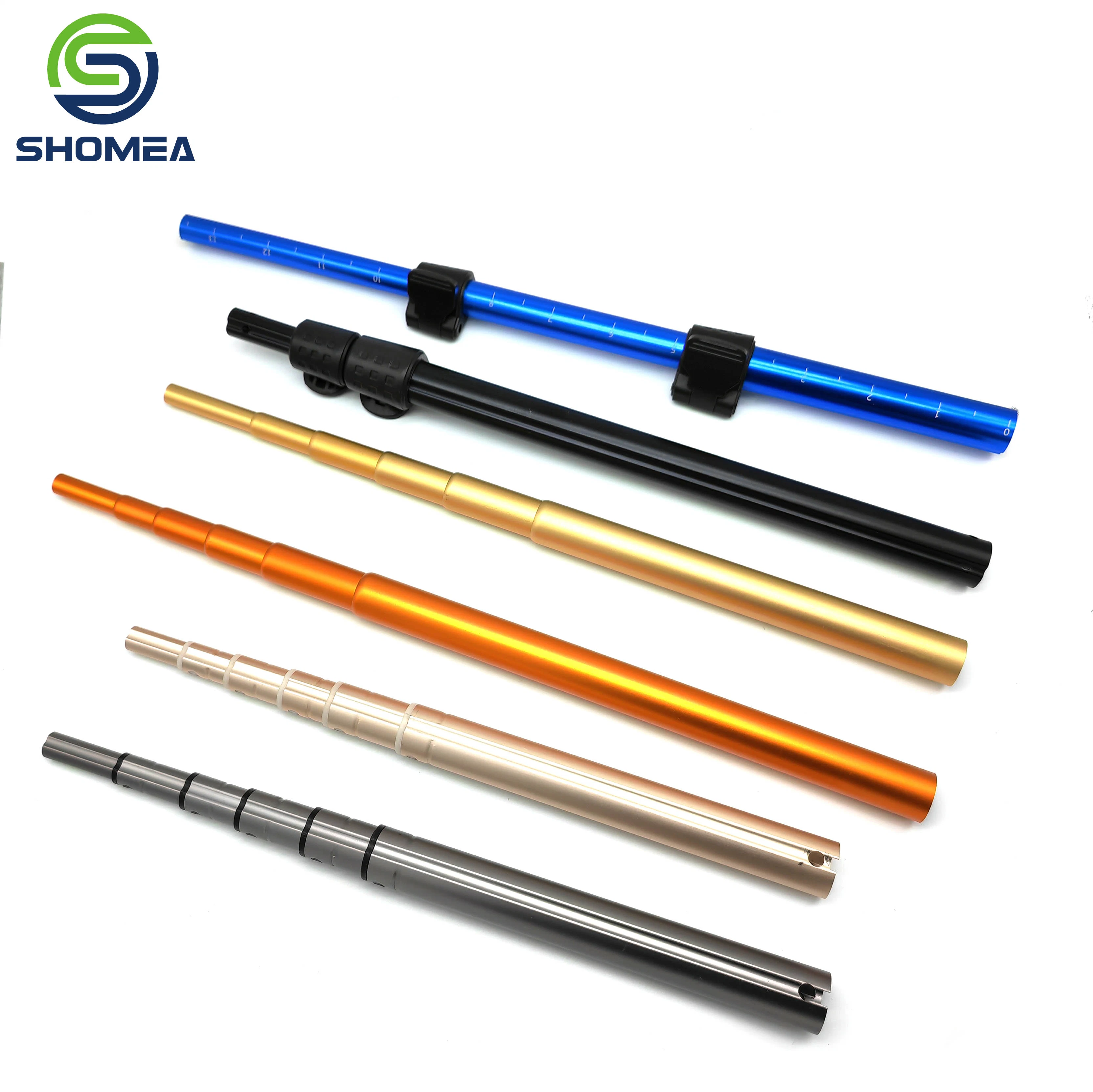 Shomea Customized Double Groove Aluminum/ Stainless Steel Telescopic Pole