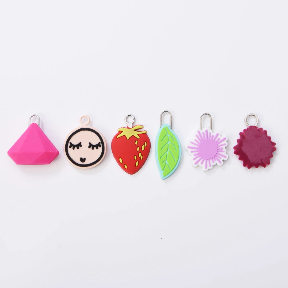 Custom Decorative Colorful Soft Zipper Pull Charms for Jacket Bag