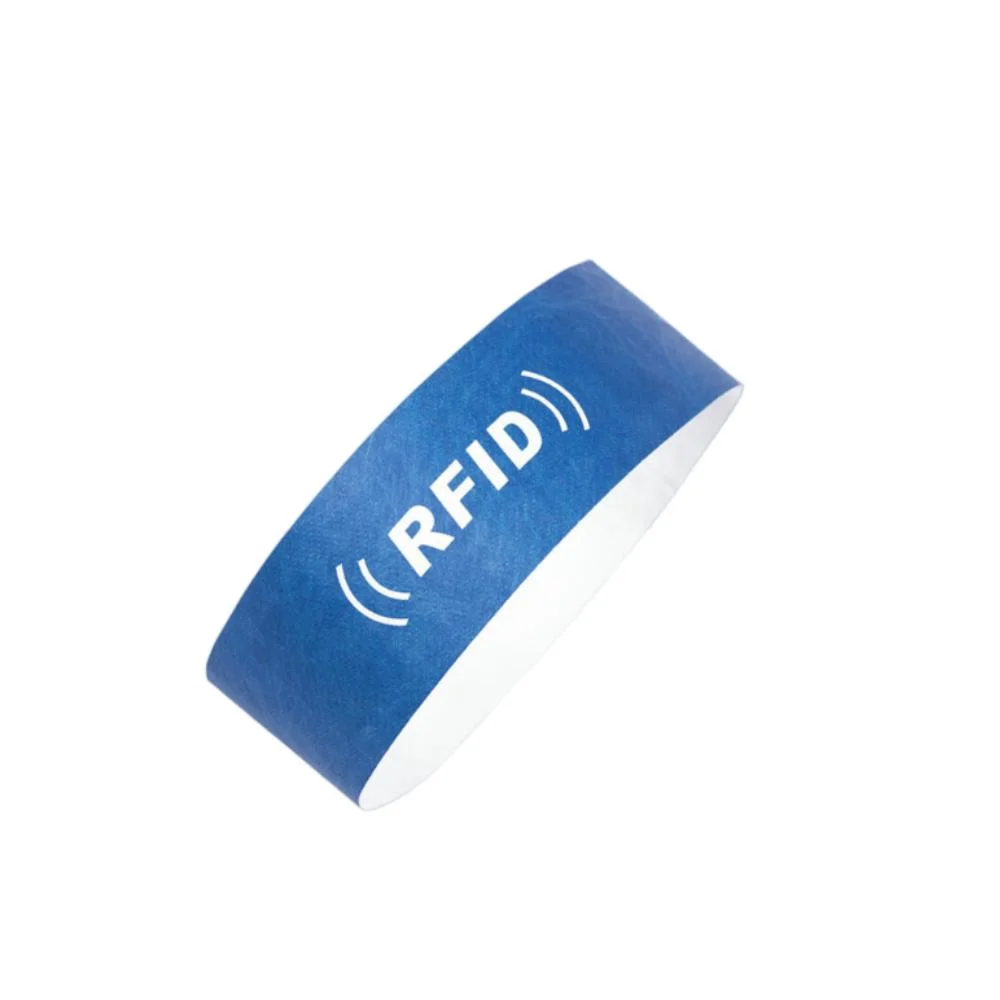 Papel Dupont a medida resistente al agua Correa de muñeca desechable cinta de PVC RFID Pulsera de identificación