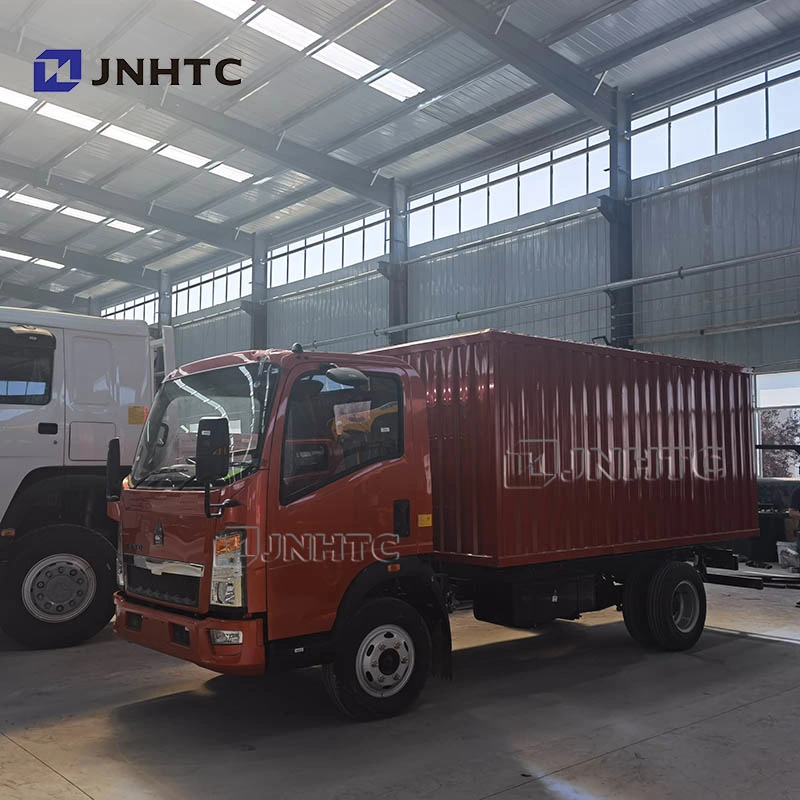 Luz HOWO Sinotruk dever 6 Wheeler Carga seca a máquina com a Placa Traseira do Elevador Hidráulico da Chapa da Extremidade Homan Furgoneta Veículo