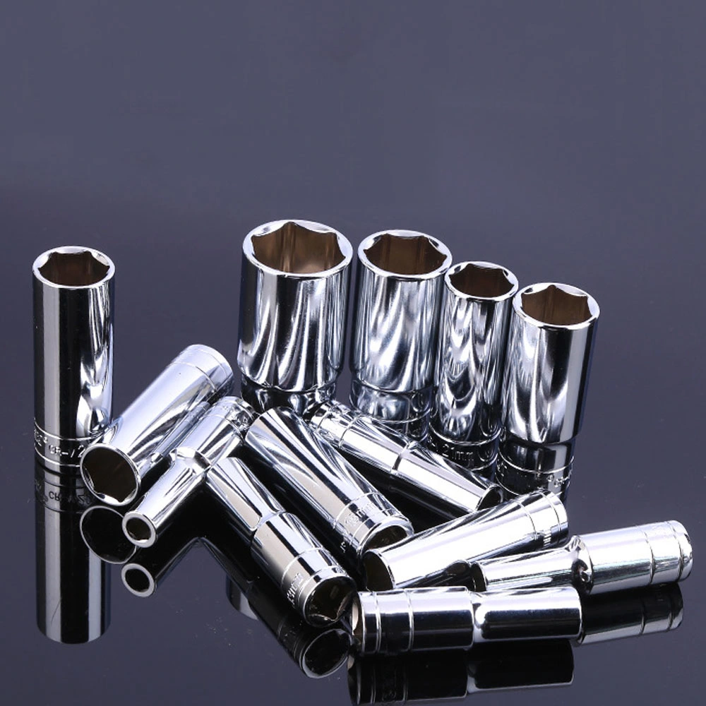 Chrome Vanadium Steel Half Mirror Hexagonal Socket Plum Blossom Mirror Extended Electric Wrench