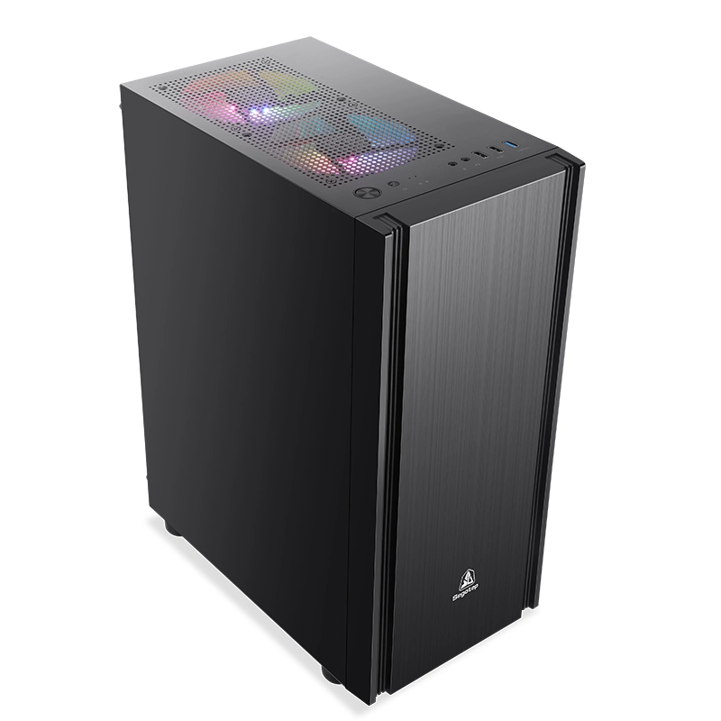 Steel Plate Strong Tempered Glass Panel RGB Light Desktop PC Computer Case