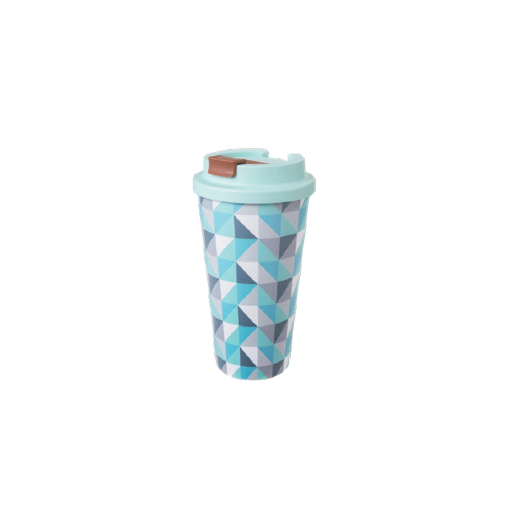 Eco Friendly Nature Material Reusable 450ml 16oz Pure PLA Tea Coffee Mug Travel Mug Coffee Cup Take Away Melamine Free with Design for Home Office and Outdoor