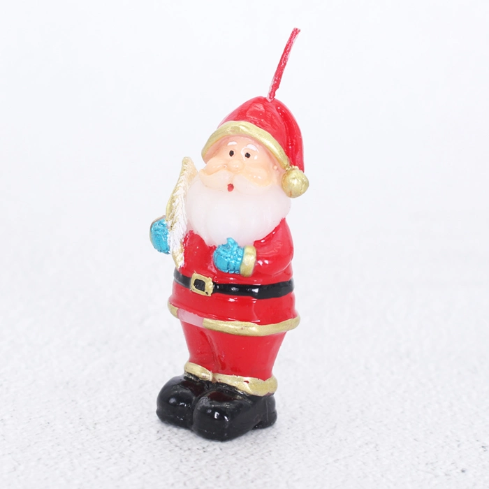 China Import Items Decor Christmas Santa Claus Holding Gifts Candles