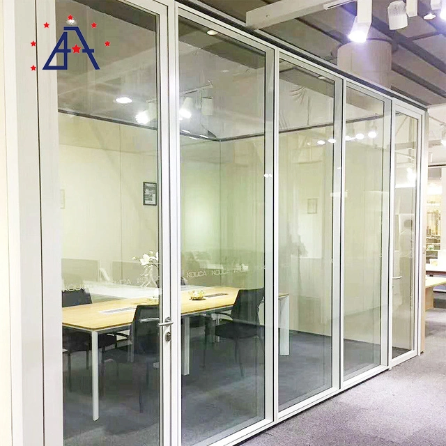 High quality/High cost performance  Aluminium Office Sliding Tempered Toughened Laminated Glass Walls Partitions