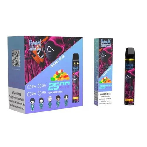 Randm R&amp;M Squid Bar 2500 Puffs 2% 5% VAPE desechable Pluma