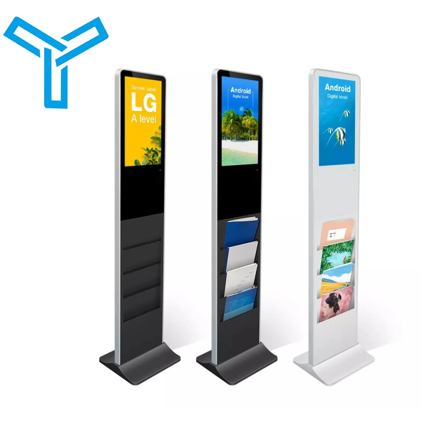 21,5 Zoll Magazinhalter Indoor Bodenständer Android Digital Signage LCD-Display