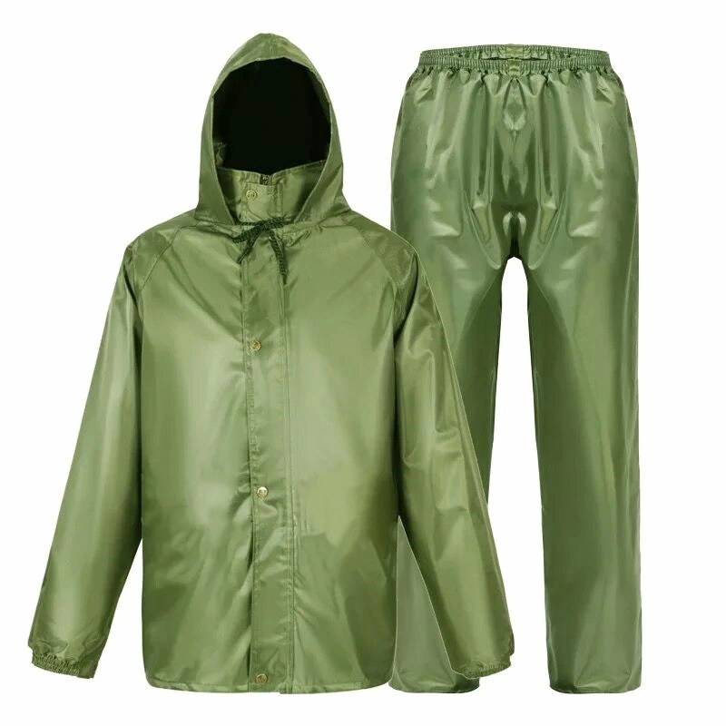 Hi Vis Raincoat PVC Raincoat Polyester Rain Suit PU Rain Wear Guangzhou