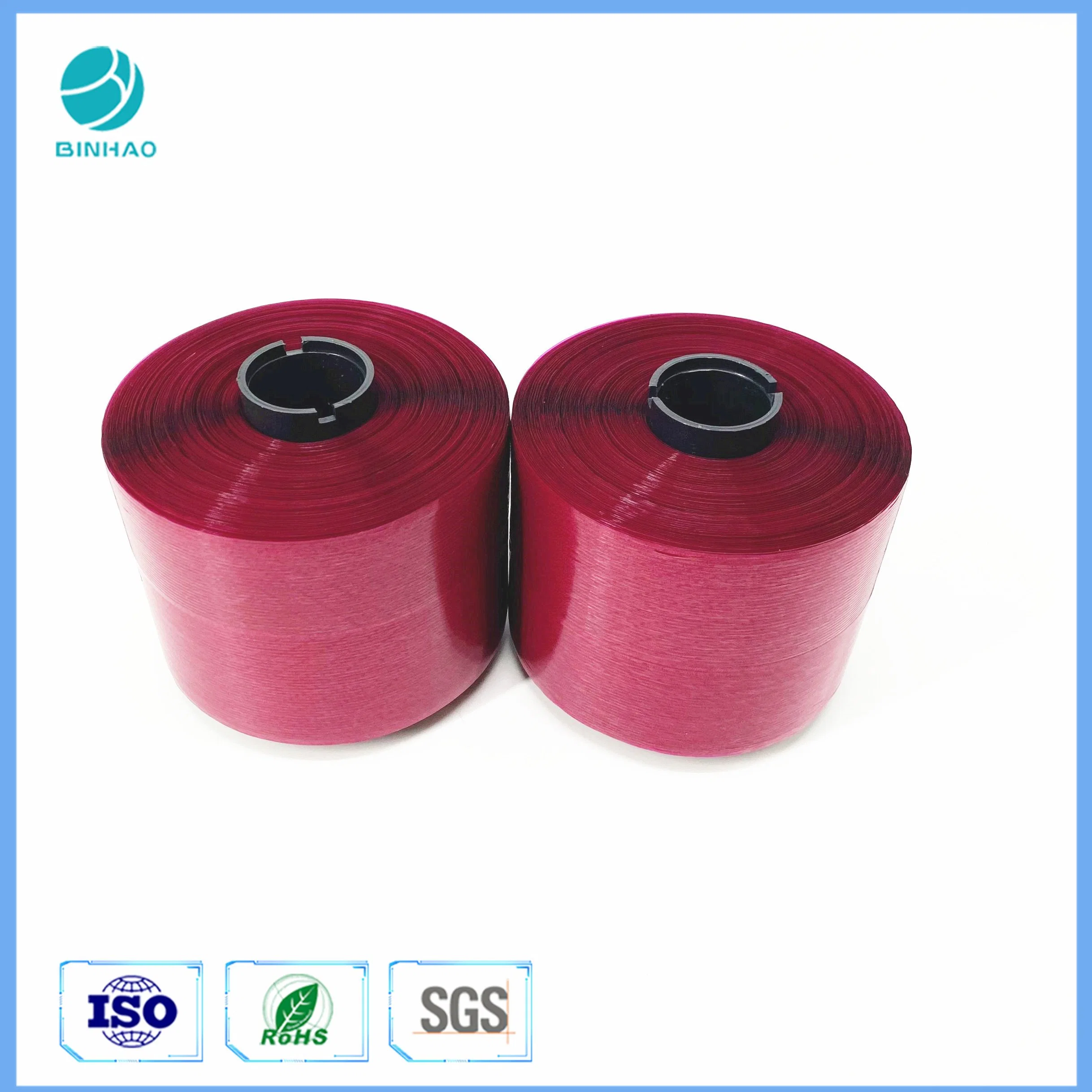 5000m Red Golden BOPP Material Tear Ribbon with Strong Uniform Adhesive