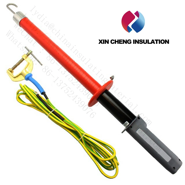 Telescopic High Voltage FRP Static Earthing Portable 11kv Discharge Rod