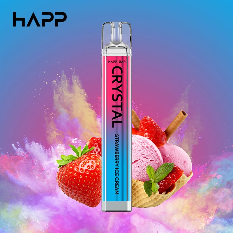 Original fábrica al por mayor Happ Bar Crystal 2% NIC desechable VAPE 600 Puffs