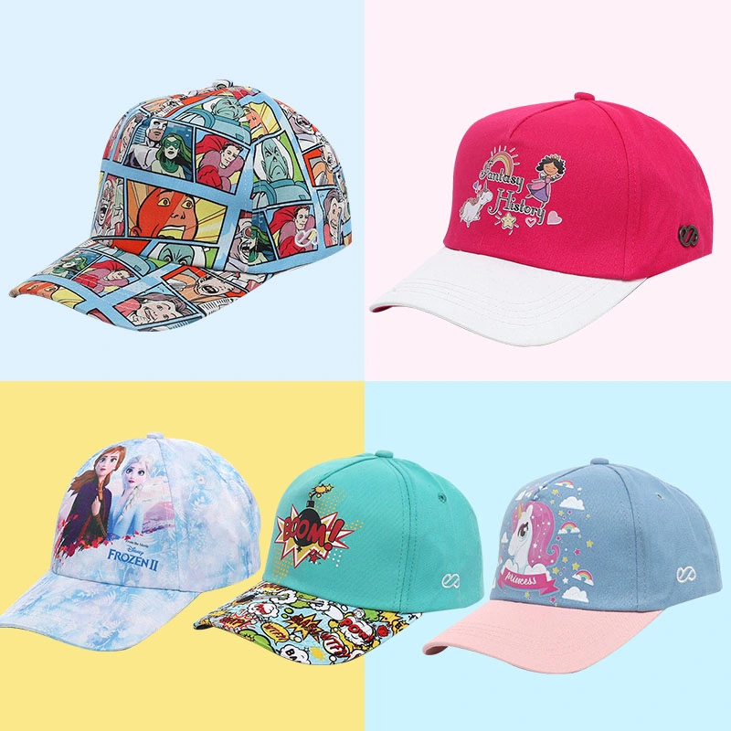 Personajes de dibujos animados Deportes Béisbol para Niños Imprimir Cap gorros de Sun.