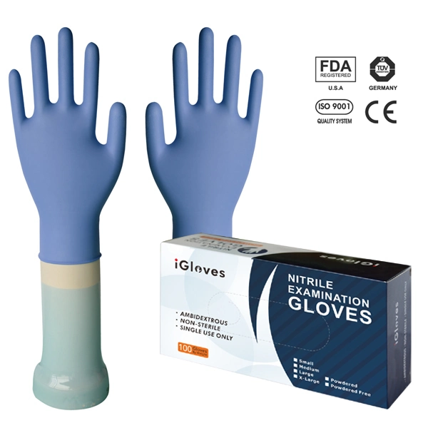 Cleanroom, Workshop Powder Free Disposable Nitrile Examination Gloves