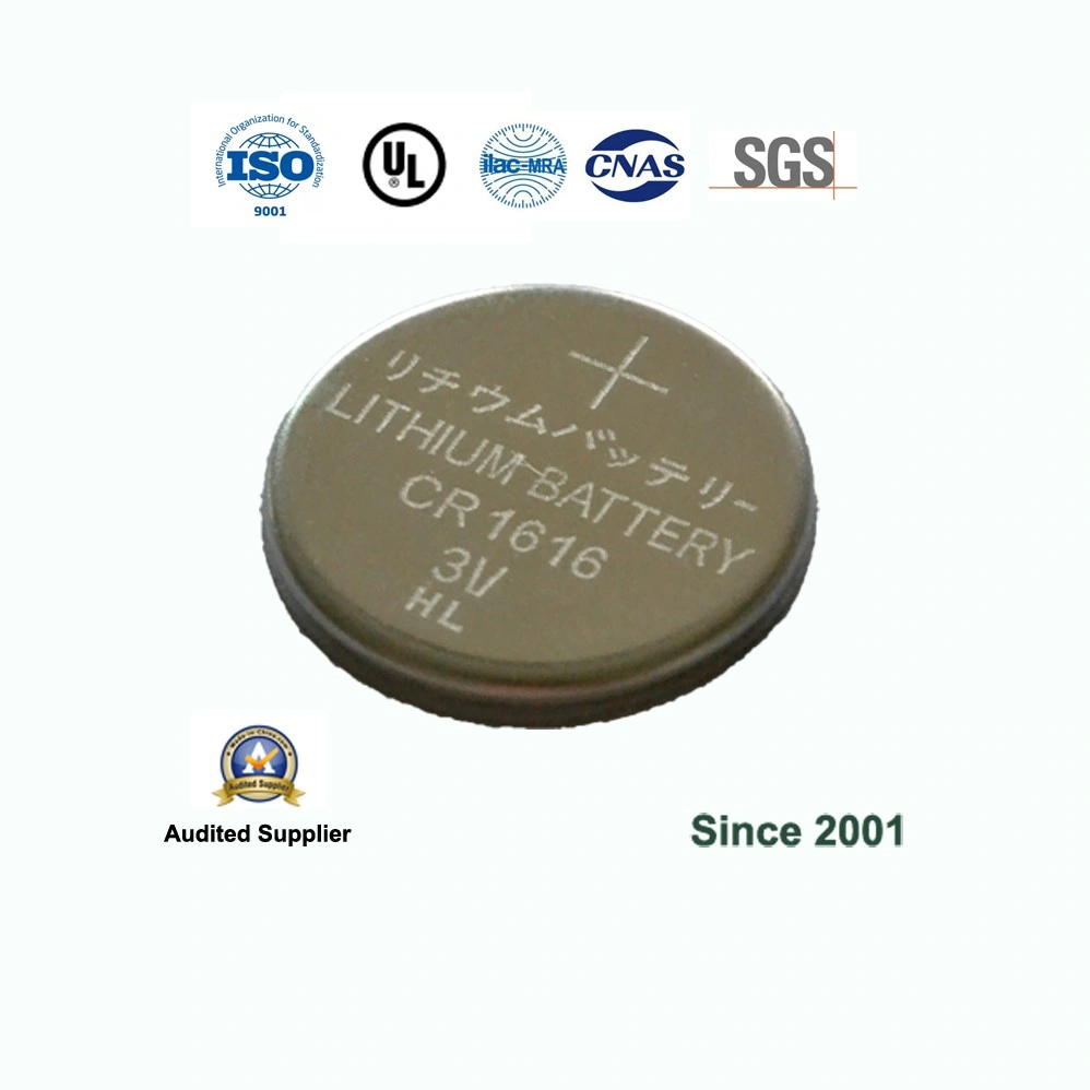 Cr1616 Primary 3V Lithium Button Cell Coin Battery with Solder Tabs.