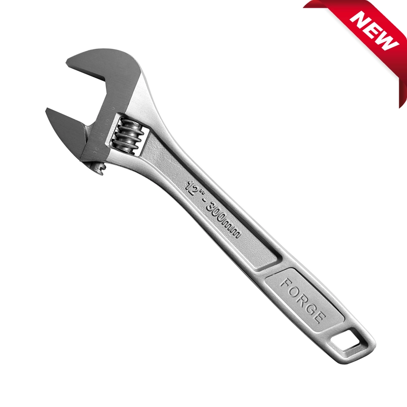 10" Quality Carbon Steel Matte Chrome Plated Adjustable Spanner Wrench