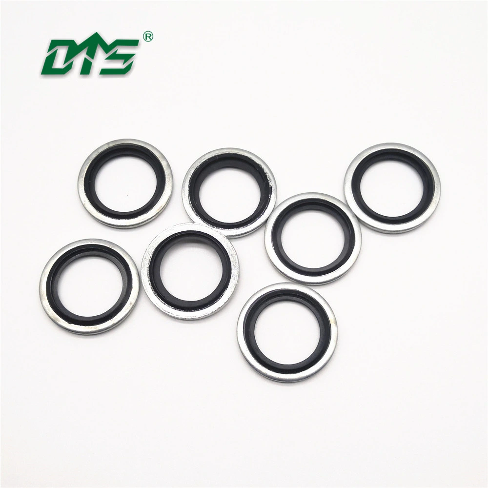 Black Rubber NBR/FKM+ Metal Bonded Gasket and Self-Centering Bonded Seal