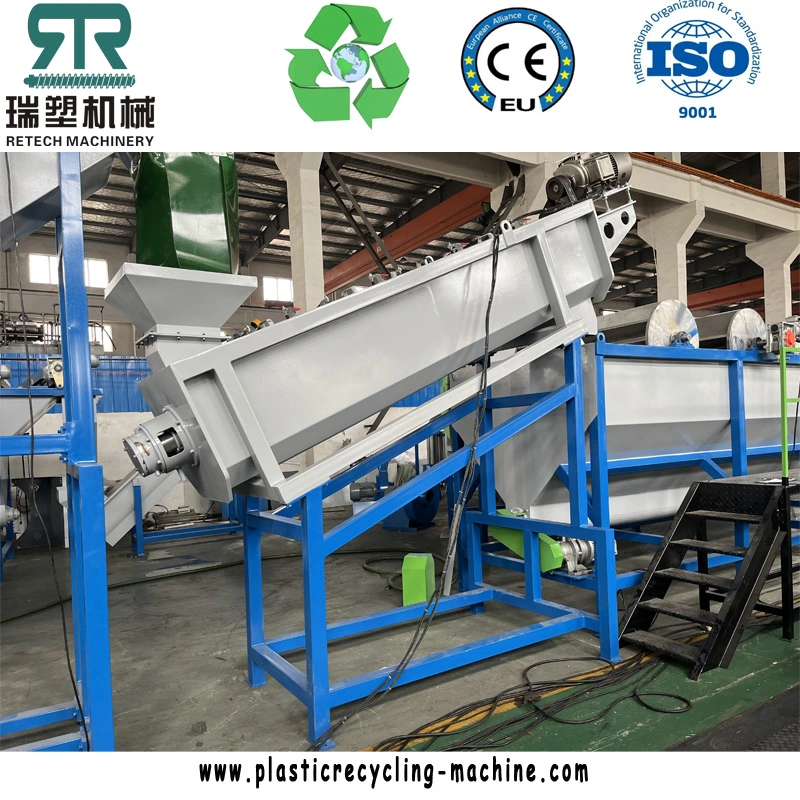 Plastic PP PE Bottle Shredding Crushing Washing Scrap HDPE Bottle Flakes Cleaning Recycling Line