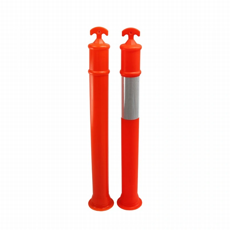 Delineator Post Road Block Flexible Reflective Orange Traffic Barrier Bollard