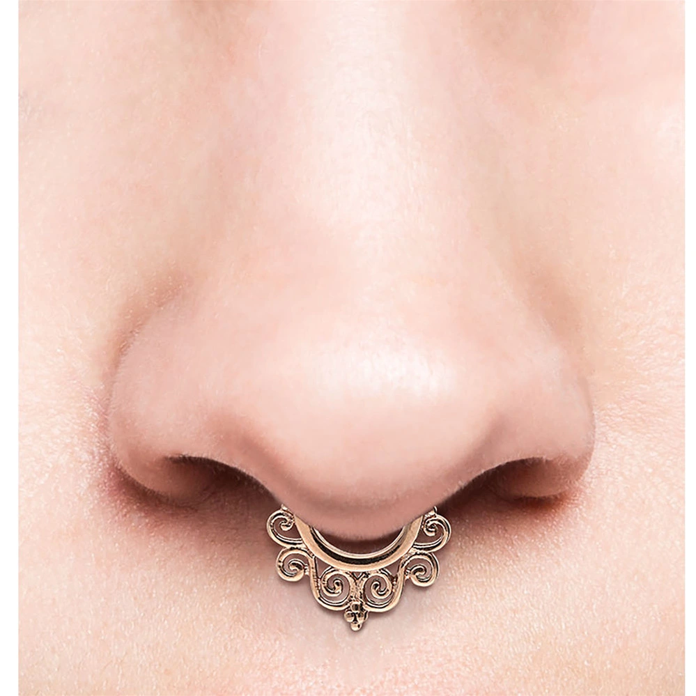 316L Surgical Steel Septum Clicker Septum Nose Ring Body Piercing Jewelry